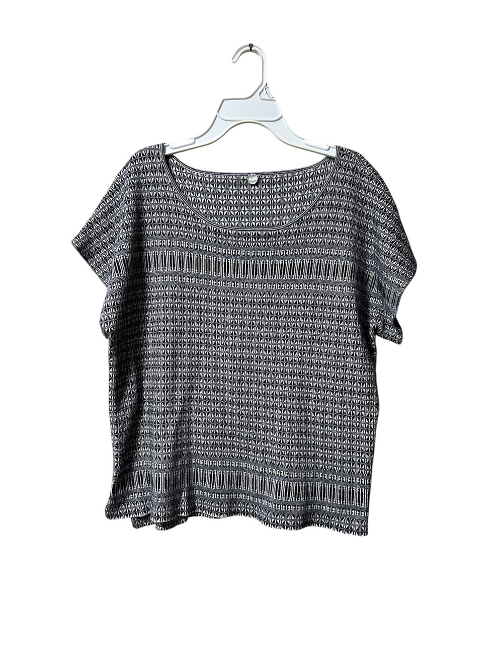 Margaret O’Leary Knit Short Sleeve Pullover Sweater Abstract Size L Breathable